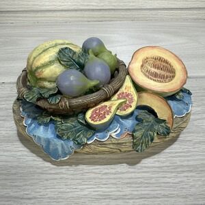 COLONIAL CANDLE of CAPE COP Melon Basket Topper for 22oz Oval Jar 4x6.25" Resin